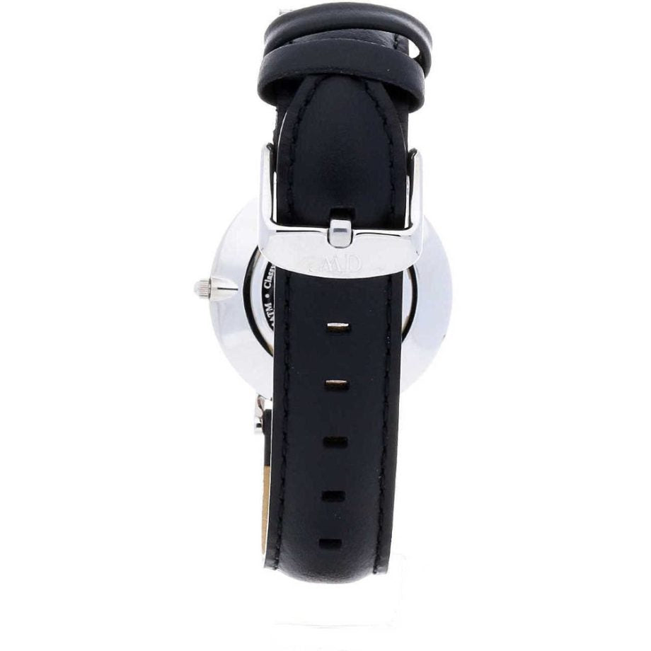 Daniel Wellington Classy Sheffield White Dial Black Leather Strap Watch For Women - DW00100080 Buy Now By Daniel Wellington
