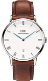 Daniel Wellington Dapper St Mawes White Dial Brown Leather Strap Watch For Men - DW00100087 Buy Now By Daniel Wellington