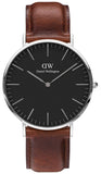Daniel Wellington Classic St Mawes Black Dial Brown Leather Strap Watch For Men - DW00100130 Buy Now By Daniel Wellington