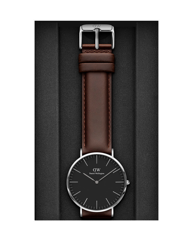 Daniel Wellington Classic Bristol Black Dial Brown Leather Strap Watch For Men - DW00100131 Buy Now By Daniel Wellington