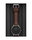 Daniel Wellington Classic Bristol Black Dial Brown Leather Strap Watch For Men - DW00100131 Buy Now By Daniel Wellington