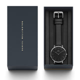 Daniel Wellington Classic Sheffield Black Dial Black Leather Strap Watch For Men - DW00100133