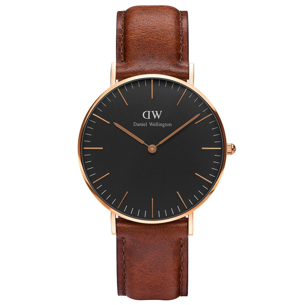 Daniel Wellington Petite St Mawes Black Dial Brown Leather Strap Watch For Women - DW00100169 Buy Now By Daniel Wellington