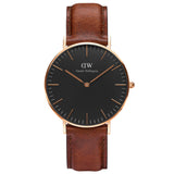 Daniel Wellington Petite St Mawes Black Dial Brown Leather Strap Watch For Women - DW00100169 Buy Now By Daniel Wellington