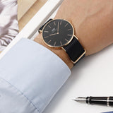 Daniel Wellington Classic Cornwall Black Dial Black Nylon Strap Watch For Women - DW00100148 Buy Now By Daniel Wellington