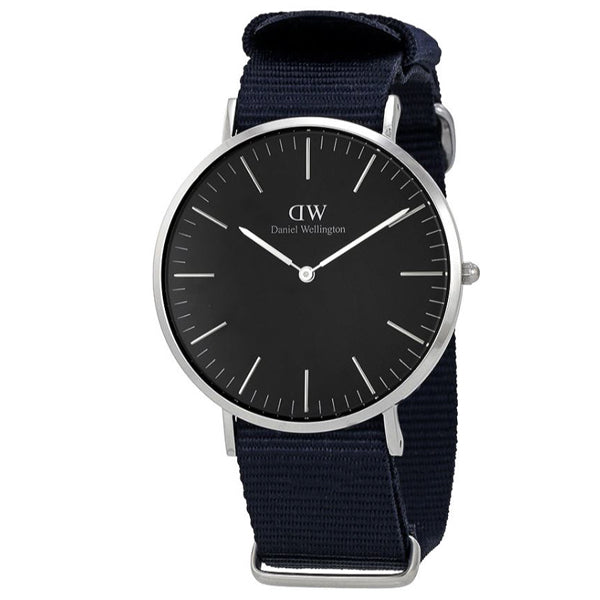 Daniel Wellington Classic Cornwall Black Dial Black Nylon Strap Watch For Women - DW00100149 Buy Now By Daniel Wellington