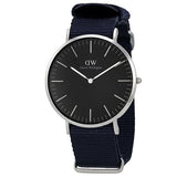 Daniel Wellington Classic Cornwall Black Dial Black Nylon Strap Watch For Women - DW00100149 Buy Now By Daniel Wellington