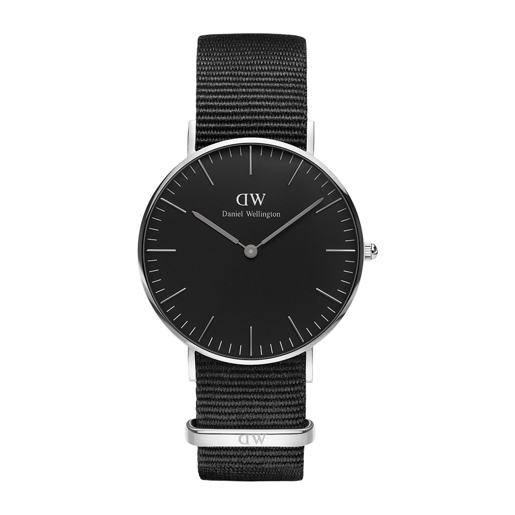 Daniel Wellington Petite Cornwall Black Dial Black Nylon Strap Watch For Women - DW00100248 Buy Now By Daniel Wellington
