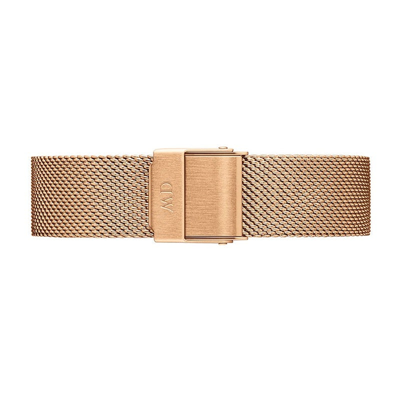 Daniel Wellington Classic Melrose Black Dial Rose Gold Mesh Bracelet Watch For Women - DW00100161 Buy Now By Daniel Wellington