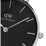 Daniel Wellington Classic Petite Sterling Black Dial Silver Mesh Bracelet Watch For Women - DW00100162 Buy Now By Daniel Wellington