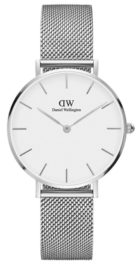 Daniel Wellington Petite Sterling White Dial Silver Mesh Bracelet Watch For Women - DW00100164 Buy Now By Daniel Wellington