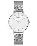Daniel Wellington Petite Sterling White Dial Silver Mesh Bracelet Watch For Women - DW00100164 Buy Now By Daniel Wellington