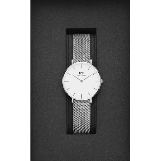 Daniel Wellington Petite Sterling White Dial Silver Mesh Bracelet Watch For Women - DW00100164 Buy Now By Daniel Wellington