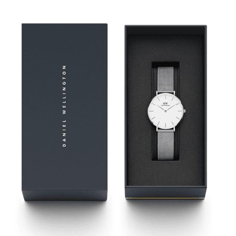 Daniel Wellington Petite Sterling White Dial Silver Mesh Bracelet Watch For Women - DW00100164 Buy Now By Daniel Wellington