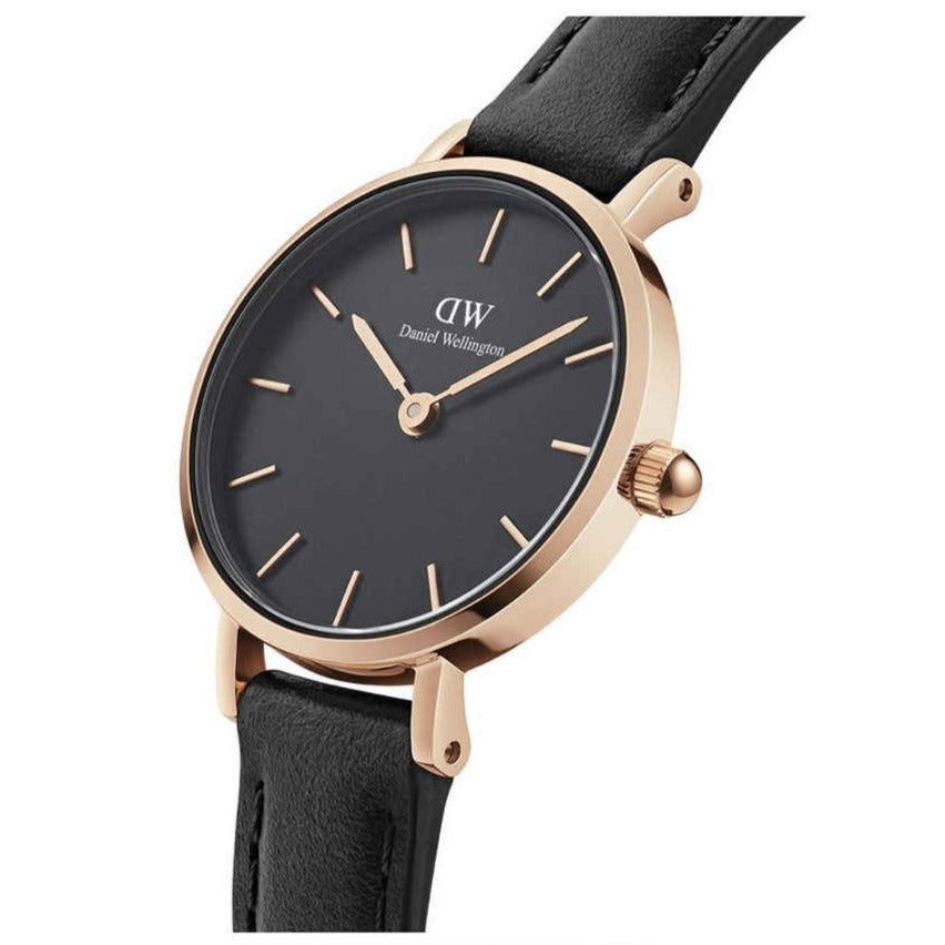 Daniel Wellington Classic Petite Reading Black Dial Black Leather Strap Watch For Women - DW00100167 Buy Now By Daniel Wellington