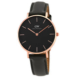 Daniel Wellington Classic Petite Reading Black Dial Black Leather Strap Watch For Women - DW00100167 Buy Now By Daniel Wellington