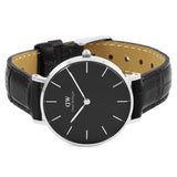 Daniel Wellington Classic Petite Reading Black Dial Black Leather Strap Watch For Women - DW00100179 Buy Now By Daniel Wellington