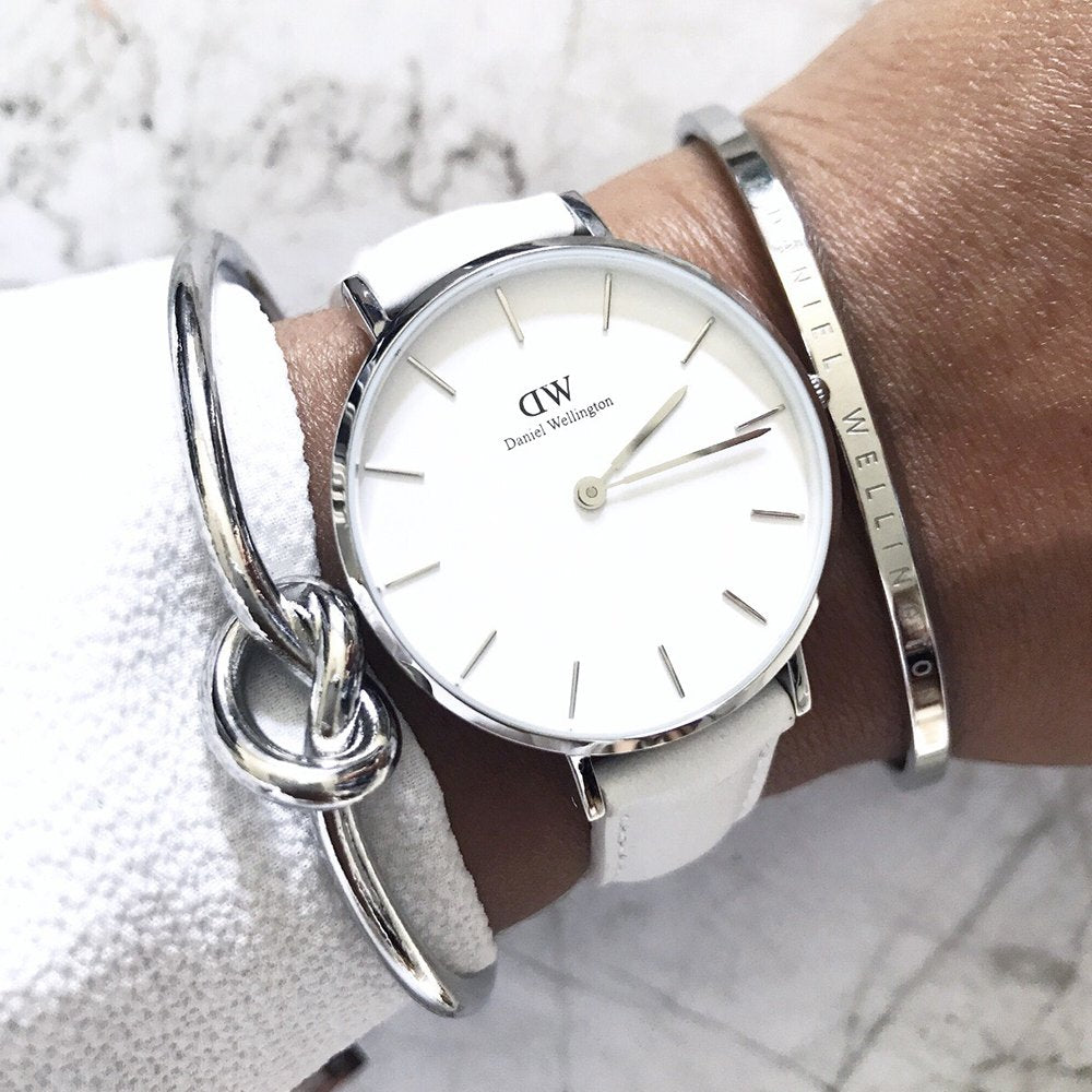 Daniel Wellington Petite Bondi White Dial White Leather Strap Watch For Women - DW00100190 Buy Now By Daniel Wellington