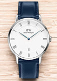 Daniel Wellington Dapper Somerset White Dial Blue Leather Strap Watch For Men - DW00100192 Buy Now By Daniel Wellington