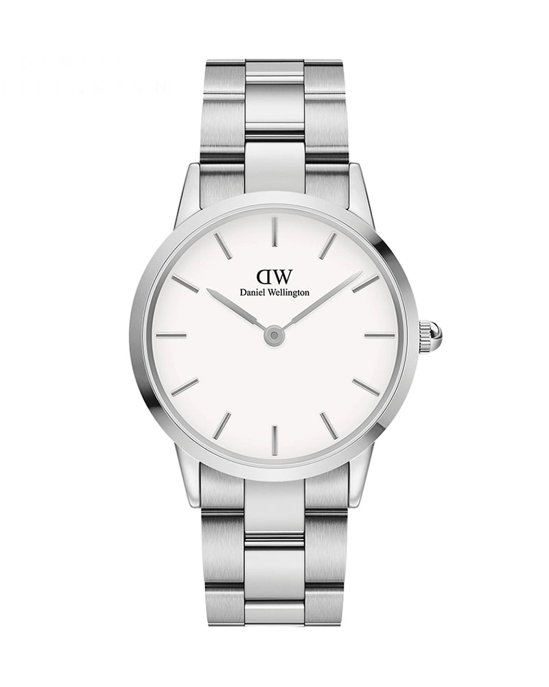 Daniel Wellington Iconic Link White Dial Silver Steel Strap Watch for Women - DW00100203 Buy Now By Daniel Wellington