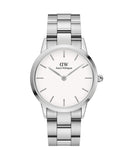 Daniel Wellington Iconic Link White Dial Silver Steel Strap Watch for Women - DW00100203 Buy Now By Daniel Wellington