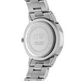 Daniel Wellington Iconic Link Black Dial Silver Steel Strap Watch For Women - DW00100206 Buy Now By Daniel Wellington