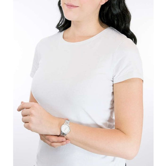 Daniel Wellington Iconic Link White Dial Silver Steel Strap Watch For Women - DW00100207 Buy Now By Daniel Wellington