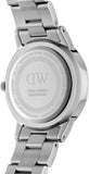 Daniel Wellington Iconic Link Black Dial Silver Steel Strap Watch For Women - DW00100208 Buy Now By Daniel Wellington