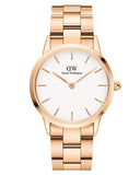 Daniel Wellington Iconic Link White Dial Rose Gold Steel Strap Watch For Women - DW00100209 Buy Now By Daniel Wellington