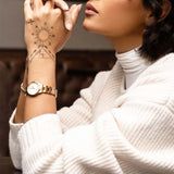 Daniel Wellington Iconic Link White Dial Rose Gold Steel Strap Watch for Women - DW00100213 Buy Now By Daniel Wellington