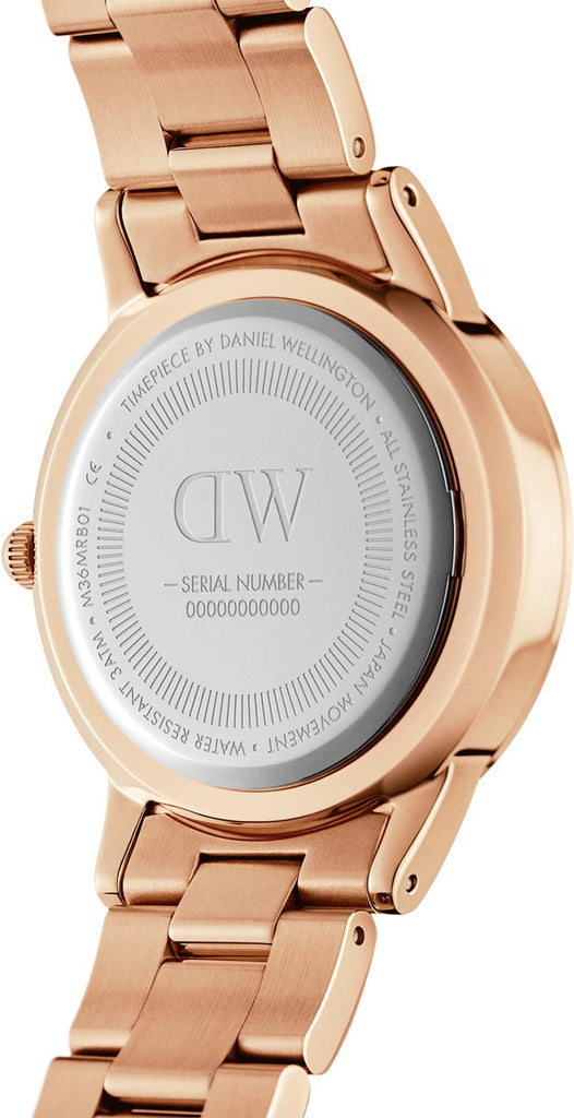 Daniel Wellington Iconic Link White Dial Rose Gold Steel Strap Watch for Women - DW00100213 Buy Now By Daniel Wellington