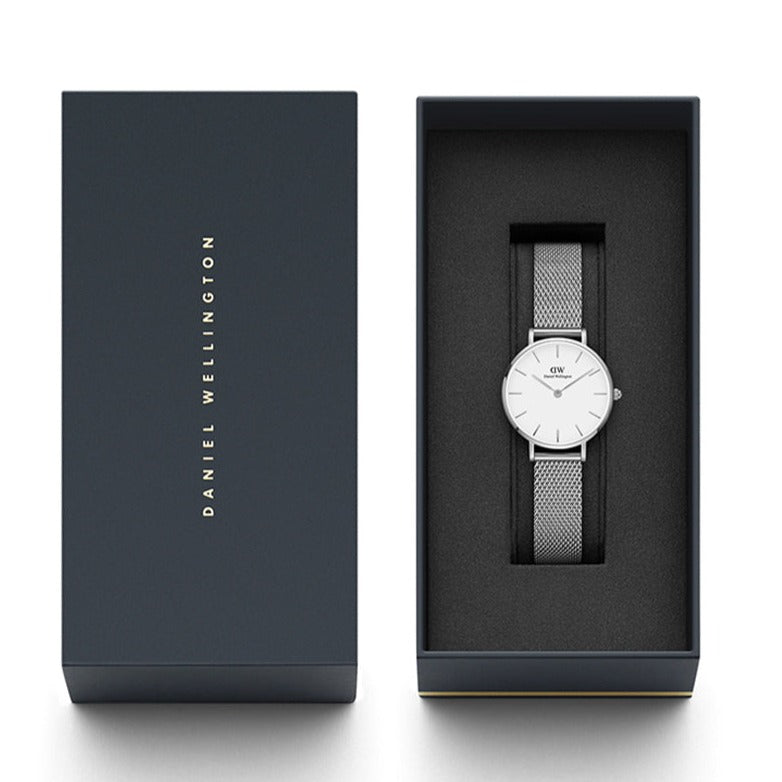 Daniel Wellington Petite Sterling White Dial Silver Mesh Bracelet Watch For Women - DW00100220 Buy Now By Daniel Wellington