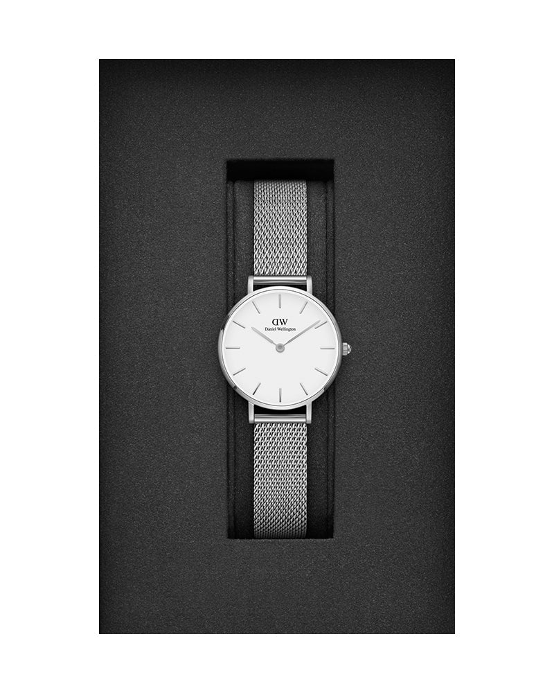 Daniel Wellington Petite Sterling White Dial Silver Mesh Bracelet Watch For Women - DW00100220 Buy Now By Daniel Wellington