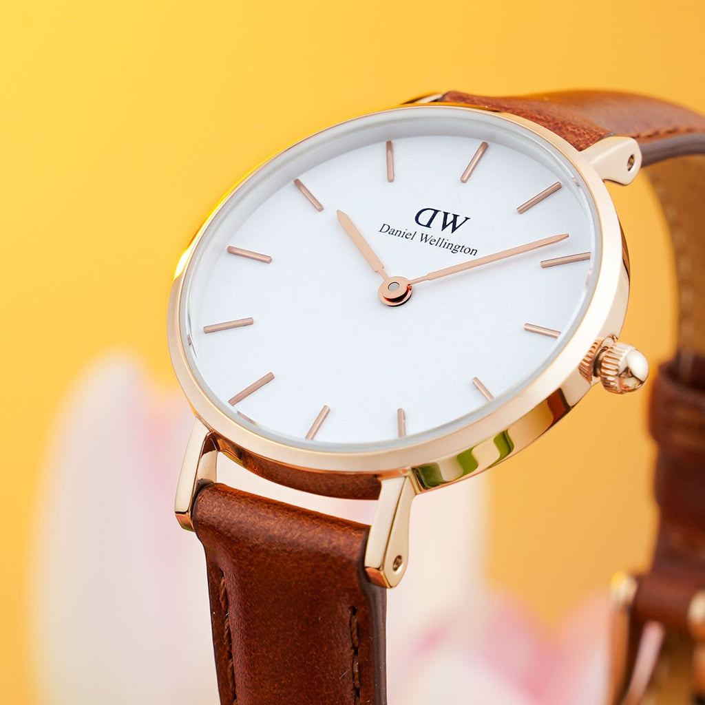 Daniel Wellington Classic Petite St Mawes White Dial Brown Leather Strap Watch For Women - DW00100231 Buy Now By Daniel Wellington