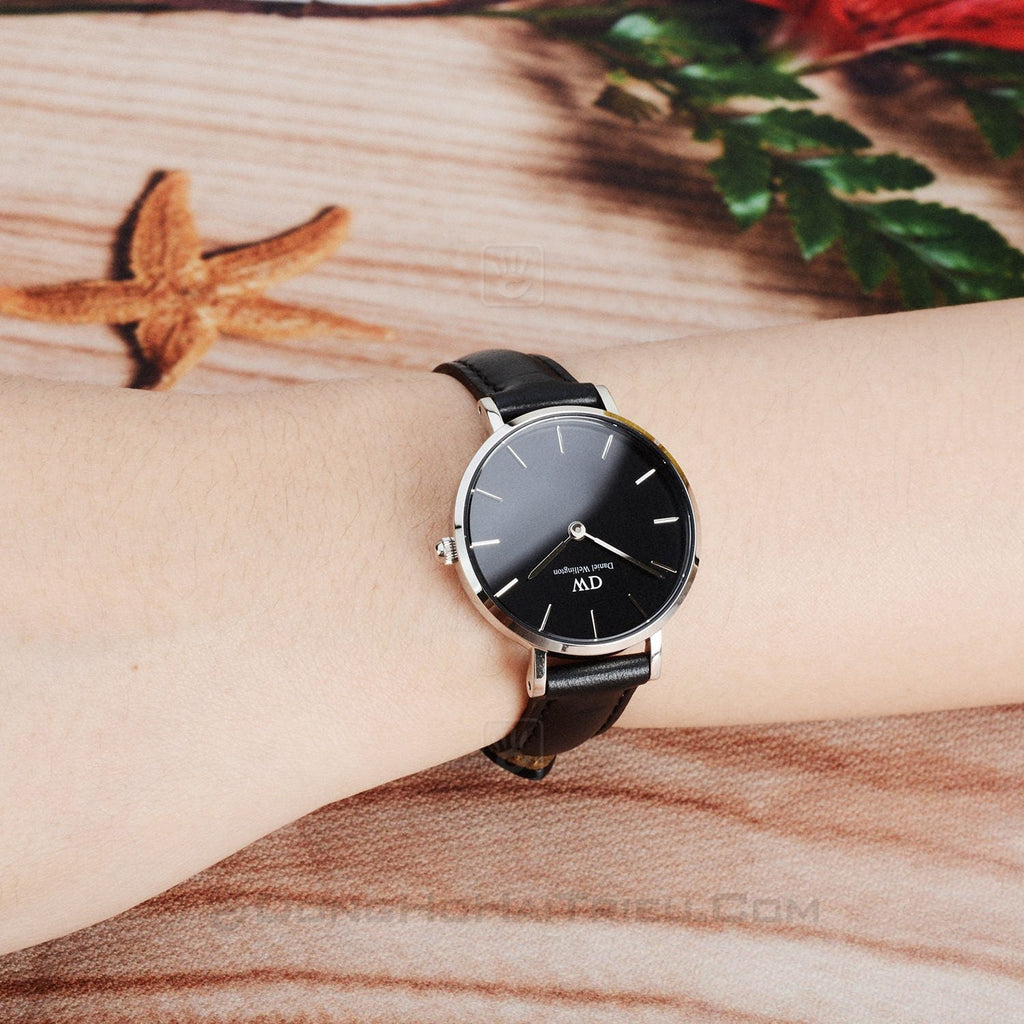 Daniel Wellington Classic Petite Reading Black Dial Black Leather Strap Watch For Women - DW00100235 Buy Now By Daniel Wellington