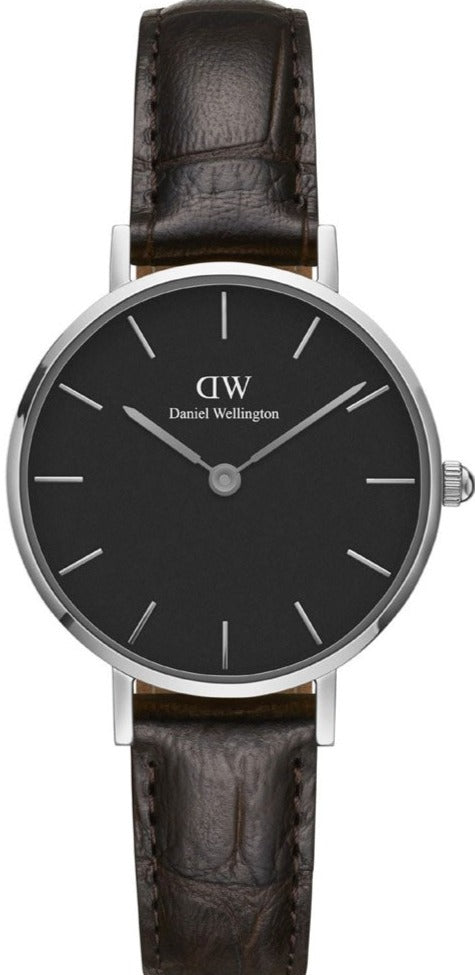 Daniel Wellington Classic Petite York Black Dial Brown Leather Strap Watch For Women - DW00100238 Buy Now By Daniel Wellington