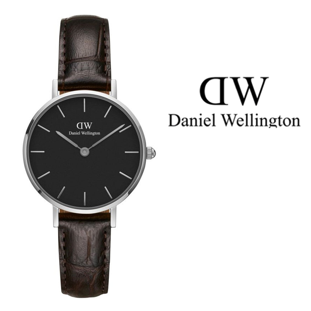 Daniel Wellington Classic Petite York Black Dial Brown Leather Strap Watch For Women - DW00100238 Buy Now By Daniel Wellington