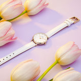 Daniel Wellington Petite White Dial White Leather Strap Watch For Women - DW00100249 Buy Now By Daniel Wellington