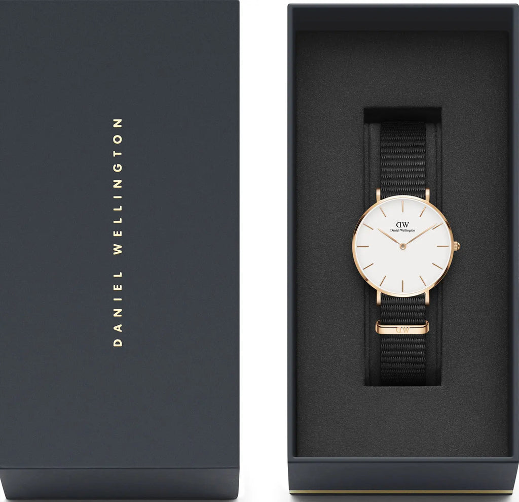 Daniel Wellington Classic Petite Cornwall White Dial Green NATO Strap Watch For Women - DW00100253 Buy Now By Daniel Wellington