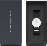Daniel Wellington Classic Petite Cornwall White Dial Black NATO Strap Watch For Women - DW00100254 Buy Now By Daniel Wellington