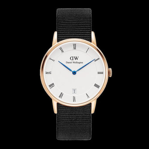 Daniel Wellington Dapper Cornwall White Dial Black Nylon Strap Watch For Men - DW00100261 Buy Now By Daniel Wellington