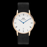 Daniel Wellington Dapper Cornwall White Dial Black Nylon Strap Watch For Men - DW00100261 Buy Now By Daniel Wellington