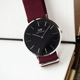 Daniel Wellington Classic Roselyn Black Dial Red NATO Strap Dial Watch For Women - DW00100270 Buy Now By Daniel Wellington
