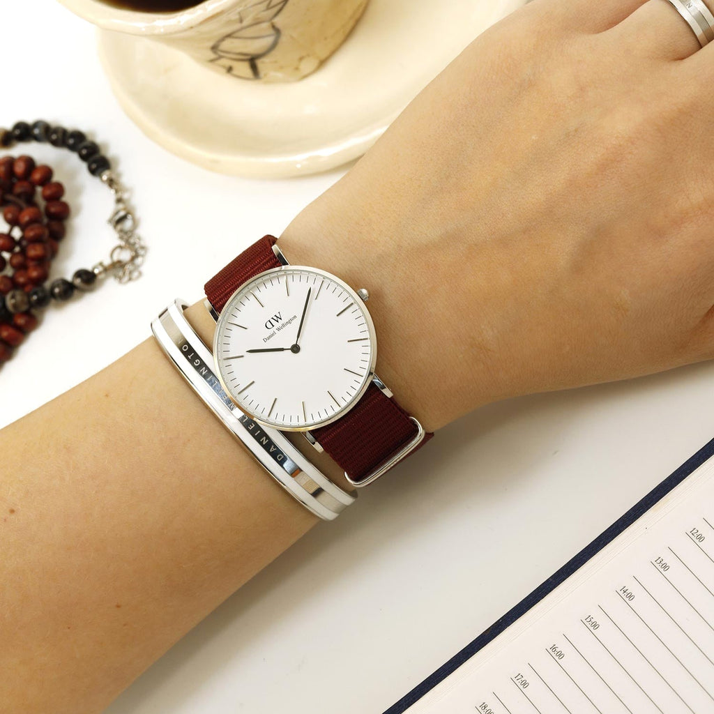 Daniel Wellington Classic Roselyn White Dial Red NATO Strap Watch For Women - DW00100272 Buy Now By Daniel Wellington