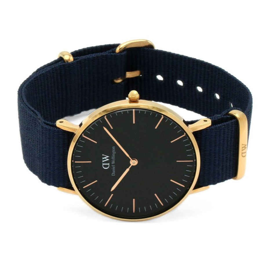 Daniel Wellington Classic Bayswater Black Dial Black NATO Strap Watch For Women - DW00100281 Buy Now By Daniel Wellington