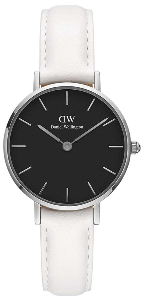 Daniel Wellington Classic Petite Bondi Black Dial White Leather Strap Watch For Women - DW00100284 Buy Now By Daniel Wellington