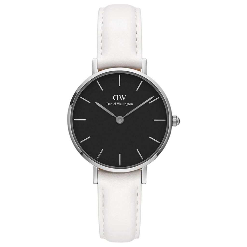 Daniel Wellington Classic Petite Bondi Black Dial White Leather Strap Watch For Women - DW00100284 Buy Now By Daniel Wellington
