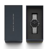 Daniel Wellington Petite Sterling Black Dial Silver Mesh Bracelet Watch For Women - DW00100304 Buy Now By Daniel Wellington