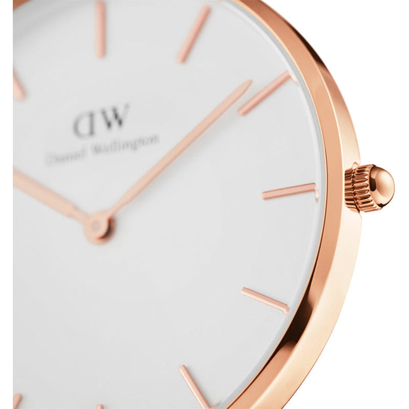 Daniel Wellington Petite Melrose White Dial Rose Gold Mesh Strap Watch For Women - DW00100305 Buy Now By Daniel Wellington