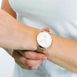 Daniel Wellington Petite Melrose White Dial Rose Gold Mesh Strap Watch For Women - DW00100305 Buy Now By Daniel Wellington